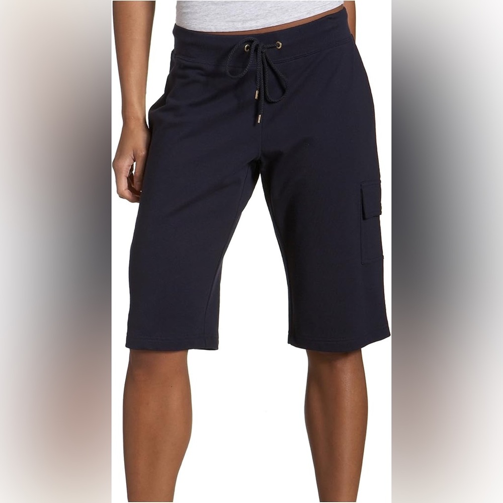 🆕 Black Capri Pants Women’s XL Cropped Pedal Pushers Summer Beach Casual Preppy